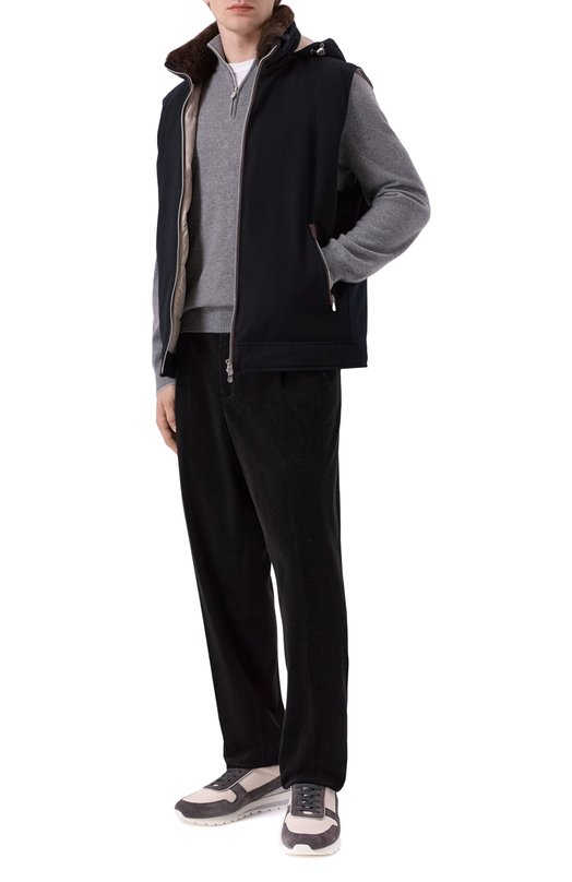 Вельветовые брюки Brunello Cucinelli MY499S2450 Чёрный  MY499S2450 Фото 2