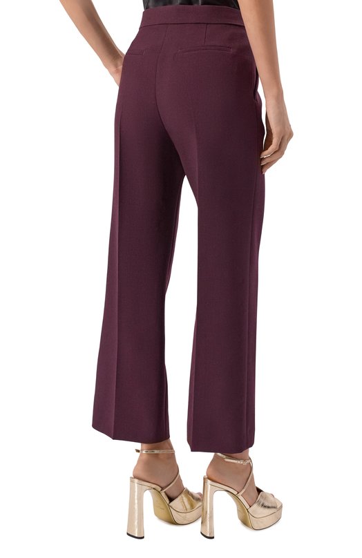 Шерстяные брюки Chloé CH26SPA17061 Фиолетовый  CH26SPA17061 Фото 4