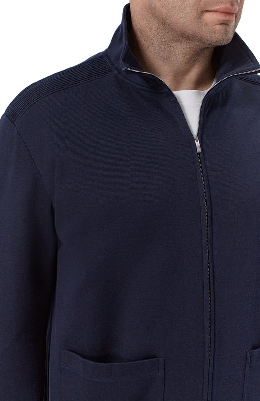 Хлопковая толстовка Cortigiani 4AS321 Синий  4AS321 Фото 5