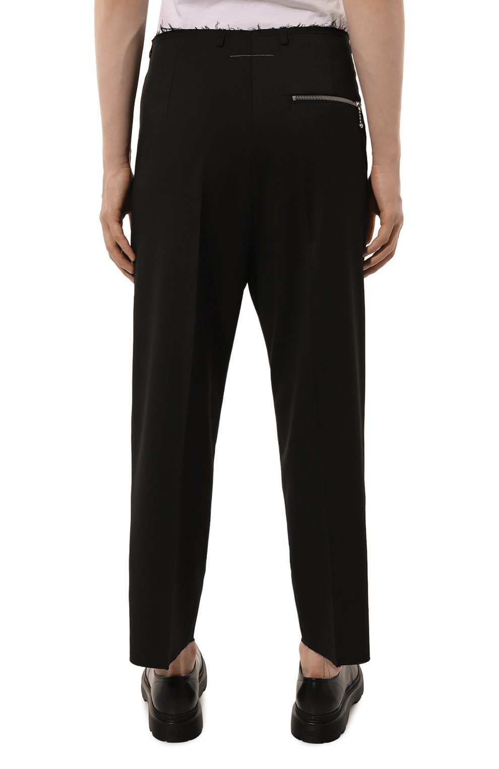 Брюки MM6 черного цвета по цене 58950 руб., арт. SH2KA0014/M35227, фото 4 Брюки MM6, арт. SH2KA0014/M35227, фото 4