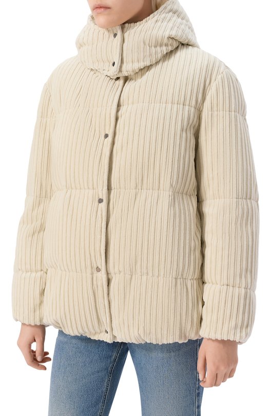 Вельветовый пуховик Antonelli Firenze P3485/148C Кремовый  P3485/148C Фото 3