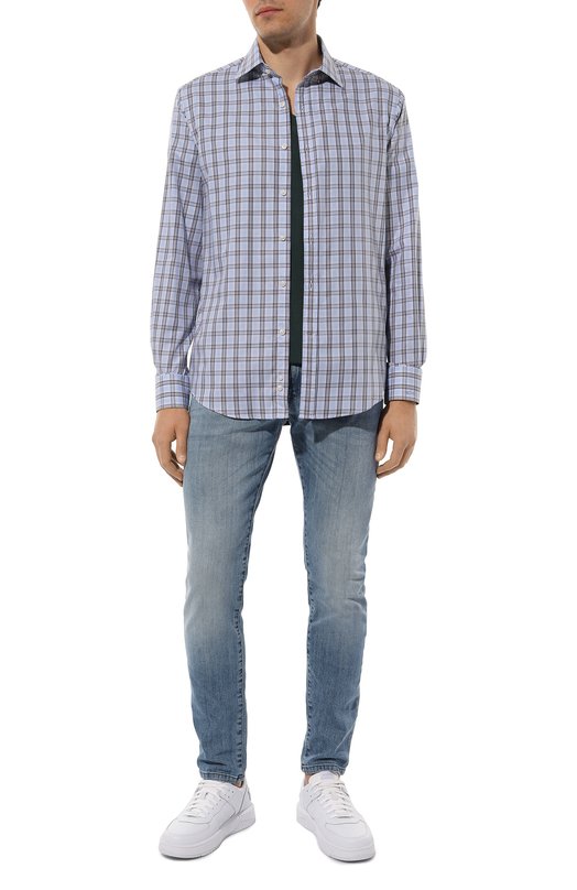 Хлопковая рубашка Paul&Shark 14313021CF Голубой  14313021CF Фото 2