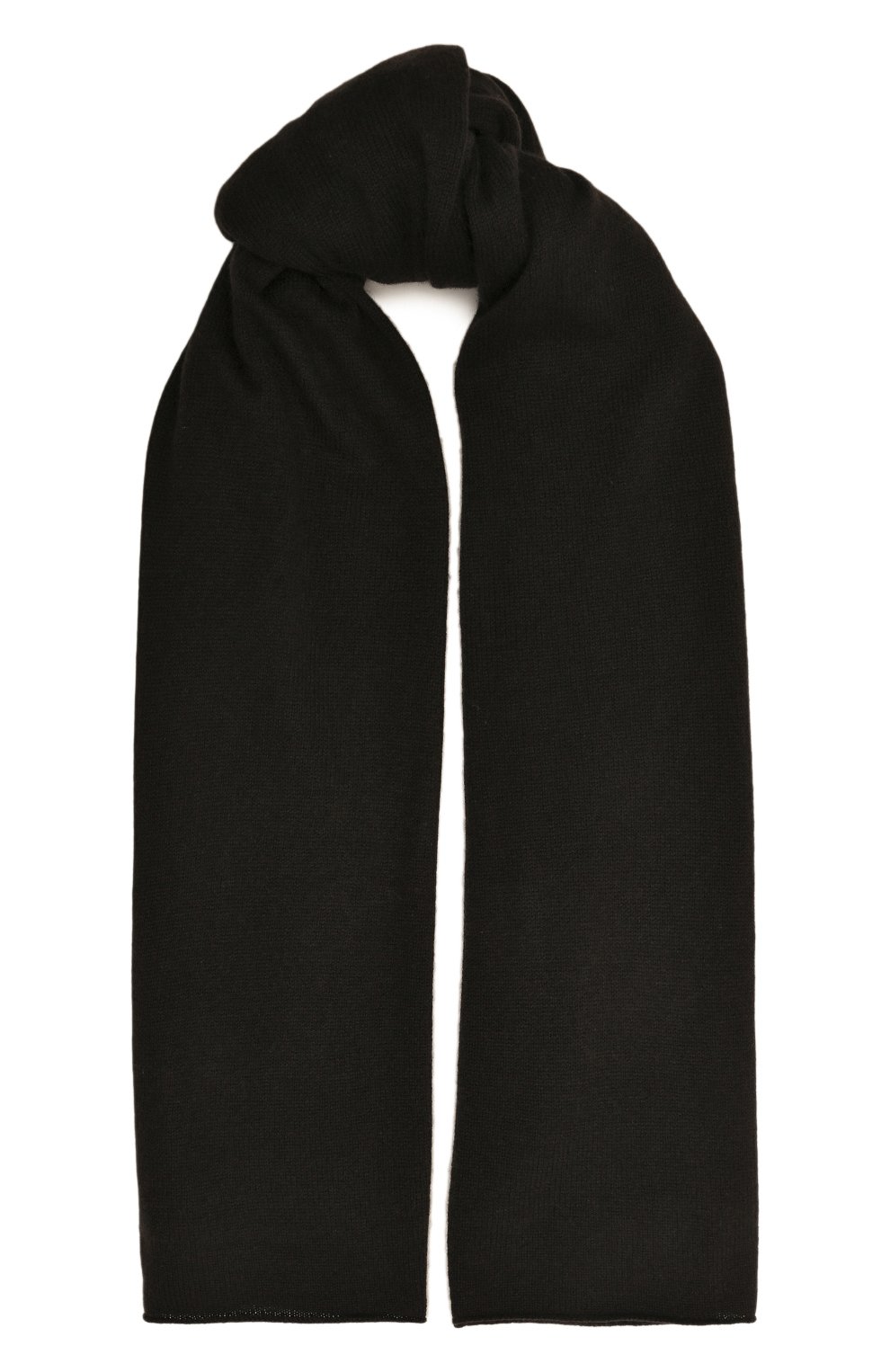 Кашемировый шарф ALLUDE темно-коричневого цвета по цене 26350 руб., арт. 225/11241, фото 1 Кашемировый шарф ALLUDE, арт. 225/11241, фото 1