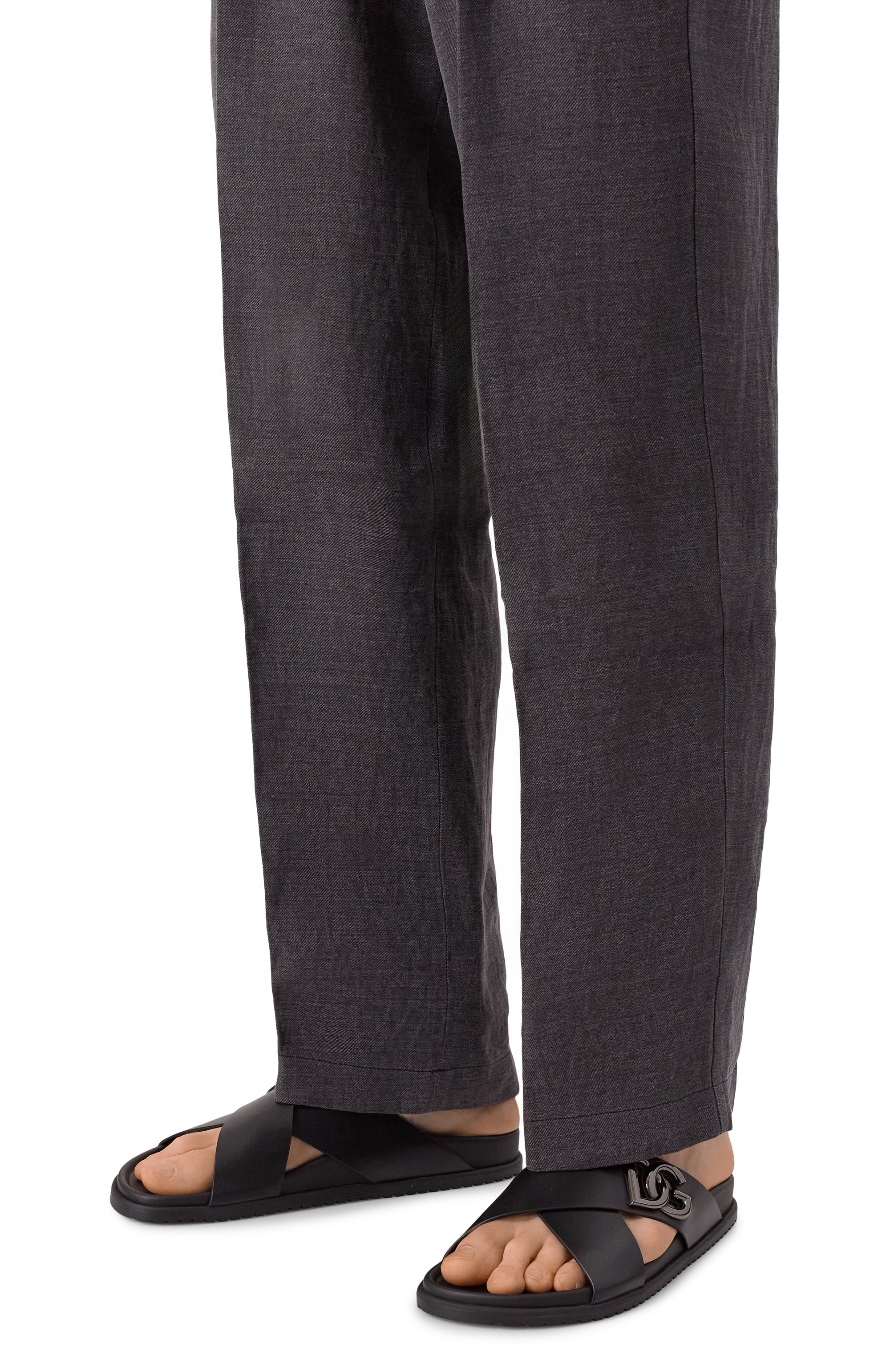 Кожаные шлепанцы DOLCE & GABBANA, арт. A80525/A9Q67, фото 3