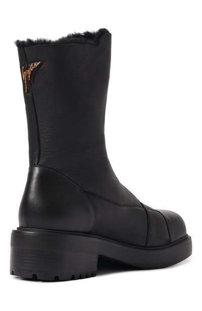 Кожаные ботинки asymmetric GIUSEPPE ZANOTTI DESIGN черного цвета по цене 156500 руб., арт. I670012, фото 5 Кожаные ботинки asymmetric GIUSEPPE ZANOTTI DESIGN, арт. I670012, фото 5