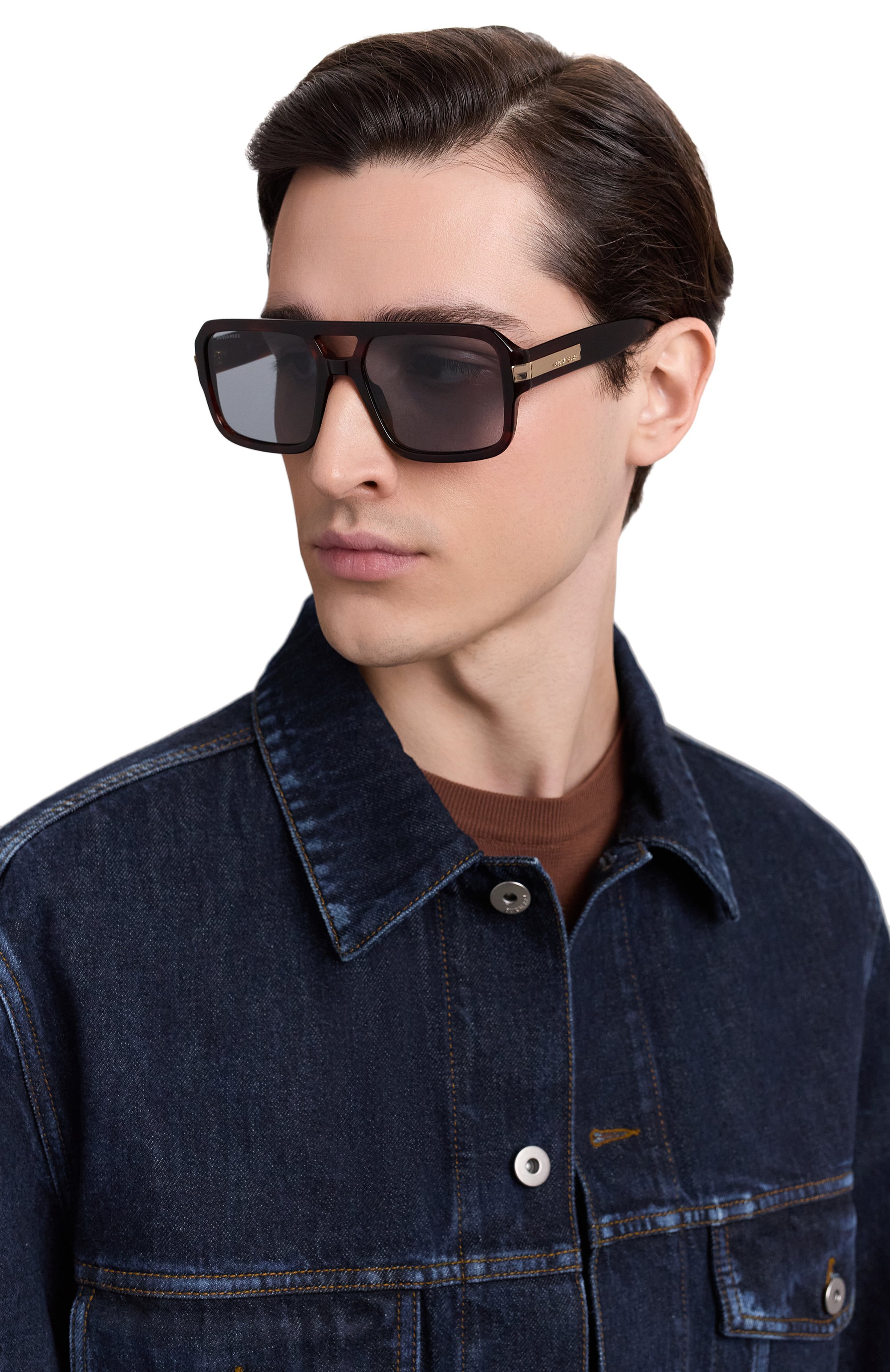 Солнцезащитные очки DSQUARED2 коричневого цвета по цене 31500 руб., арт. D20197 EX4, фото 2 Солнцезащитные очки DSQUARED2, арт. D20197 EX4, фото 2