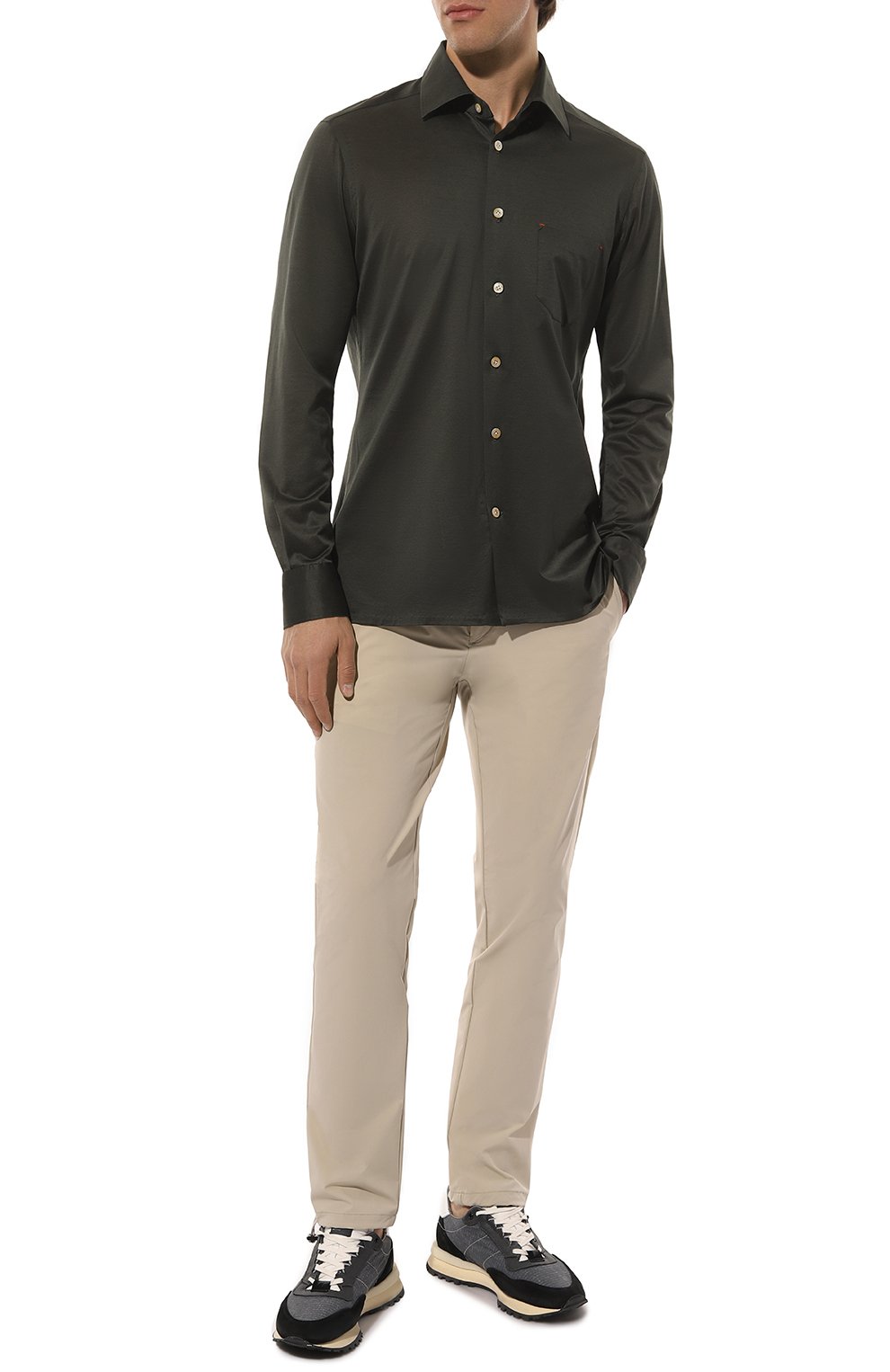 Хлопковая рубашка KITON, арт. UMCNERH0841313, фото 2