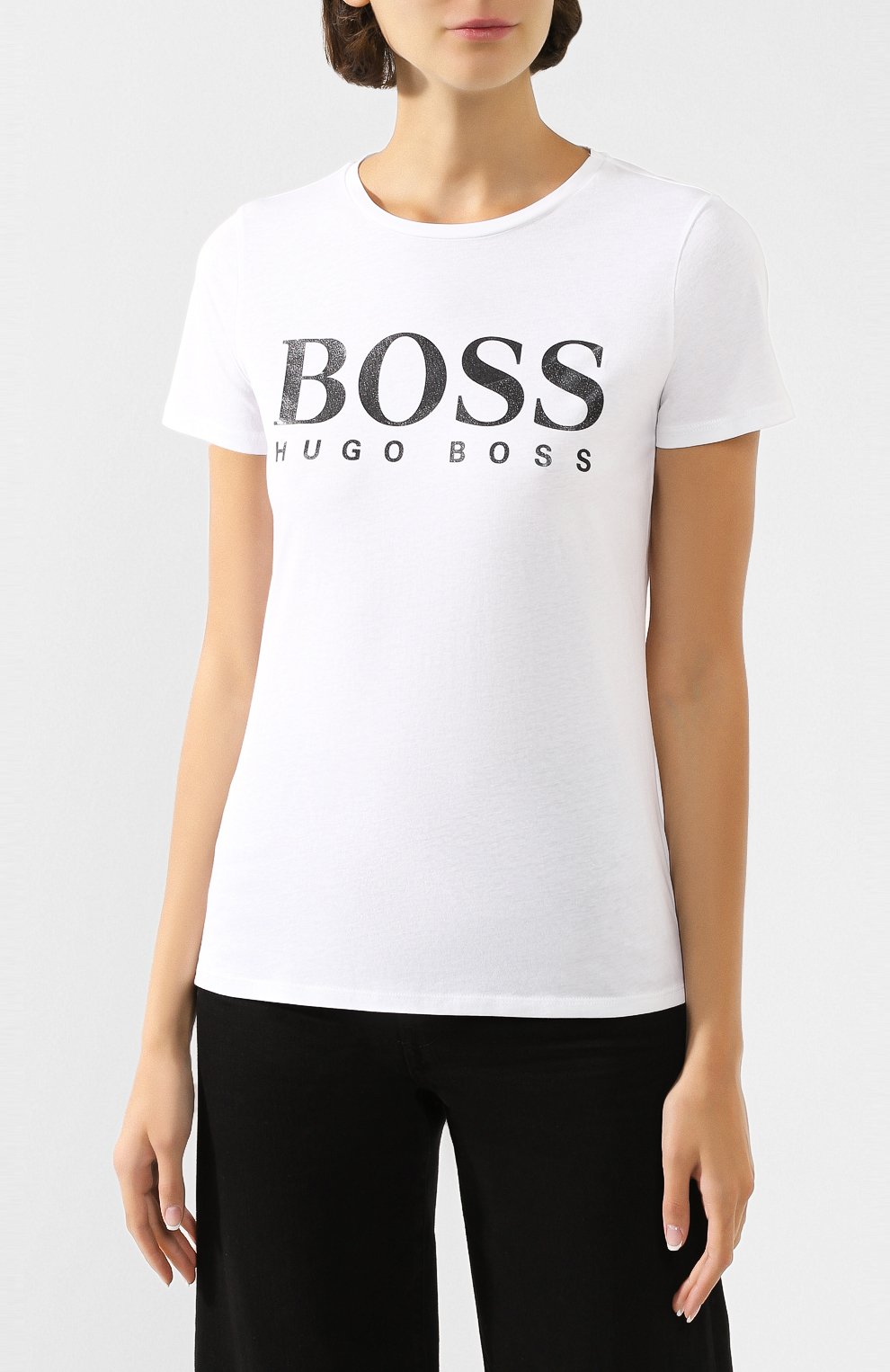 Хлопковая футболка BOSS белого цвета по цене 4800 руб., арт. 50423999, фото 3 Хлопковая футболка BOSS, арт. 50423999, фото 3
