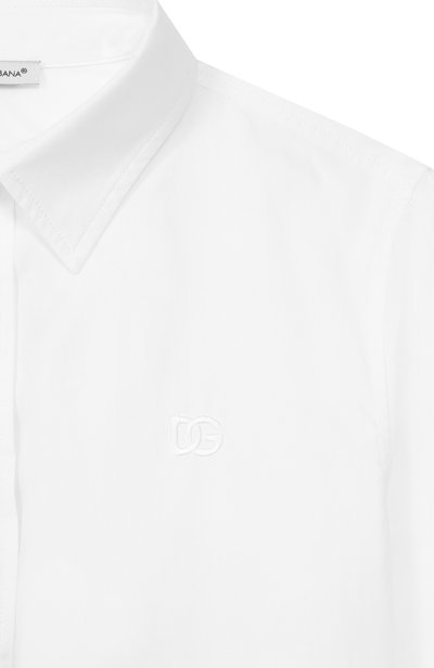 Хлопковая рубашка DOLCE & GABBANA белого цвета по цене 39350 руб., арт. L43S23/FU5WJ, фото 3 Хлопковая рубашка DOLCE & GABBANA, арт. L43S23/FU5WJ, фото 3