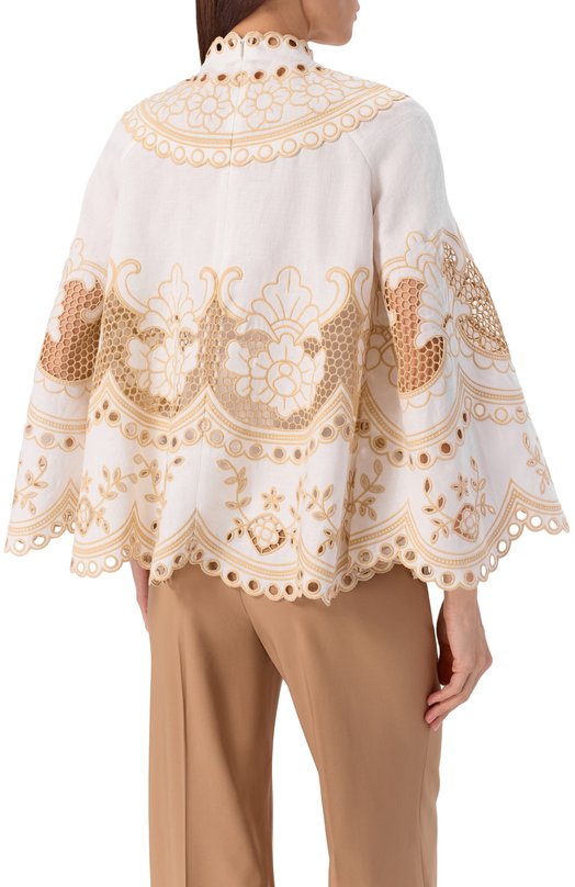 Льняная блузка Zimmermann 5798TRS262 Белый  5798TRS262 Фото 3