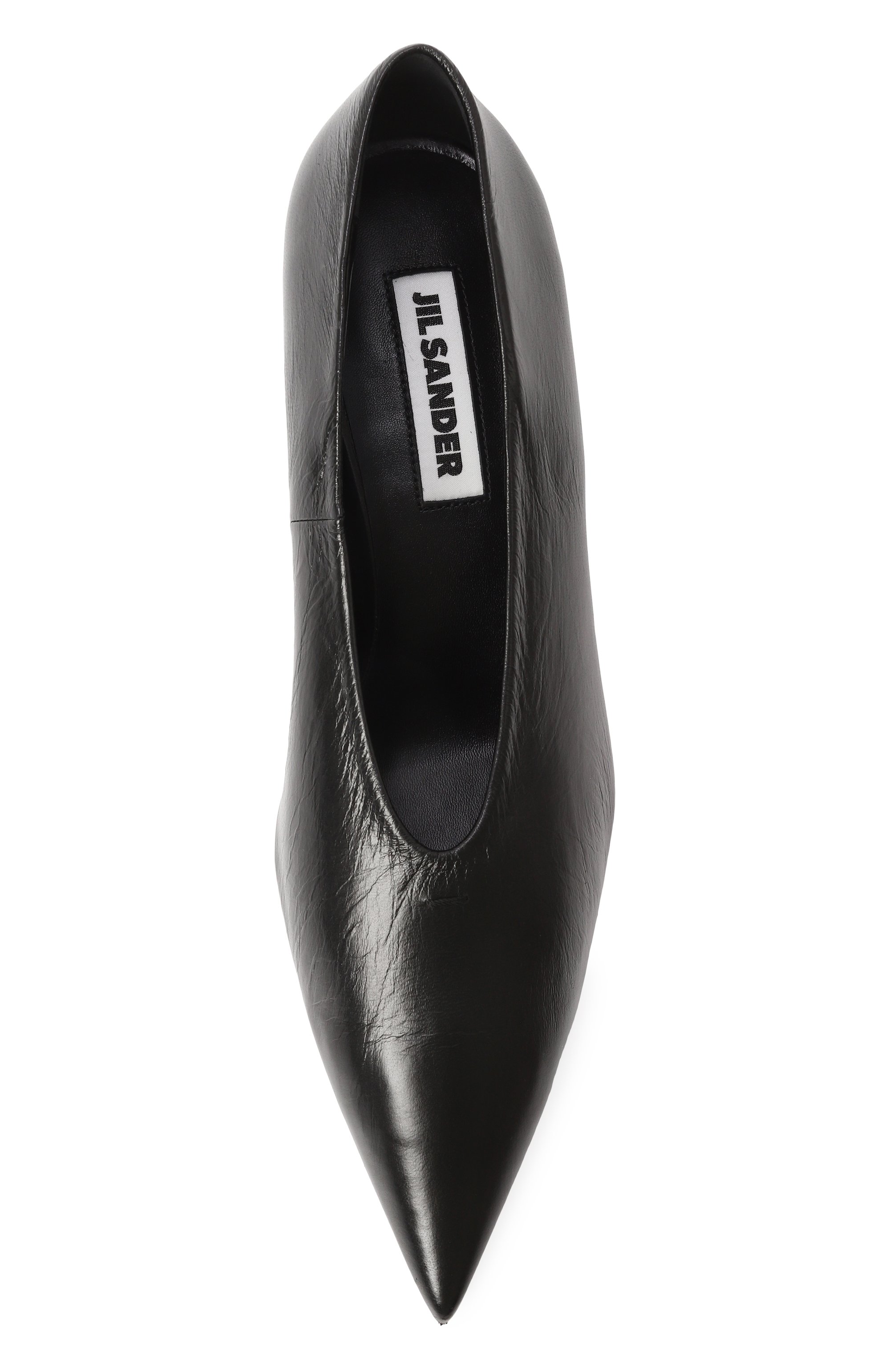 Кожаные туфли JIL SANDER черного цвета по цене 112500 руб., арт. J15WL0056/P8024, фото 6 Кожаные туфли JIL SANDER, арт. J15WL0056/P8024, фото 6