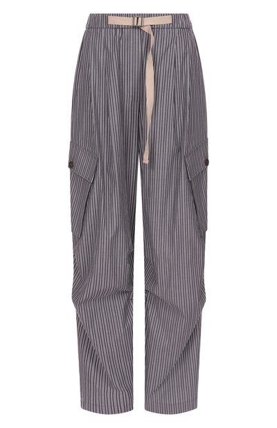 Женские хлопковые брюки-карго BRUNELLO CUCINELLI, арт. MH758P8839