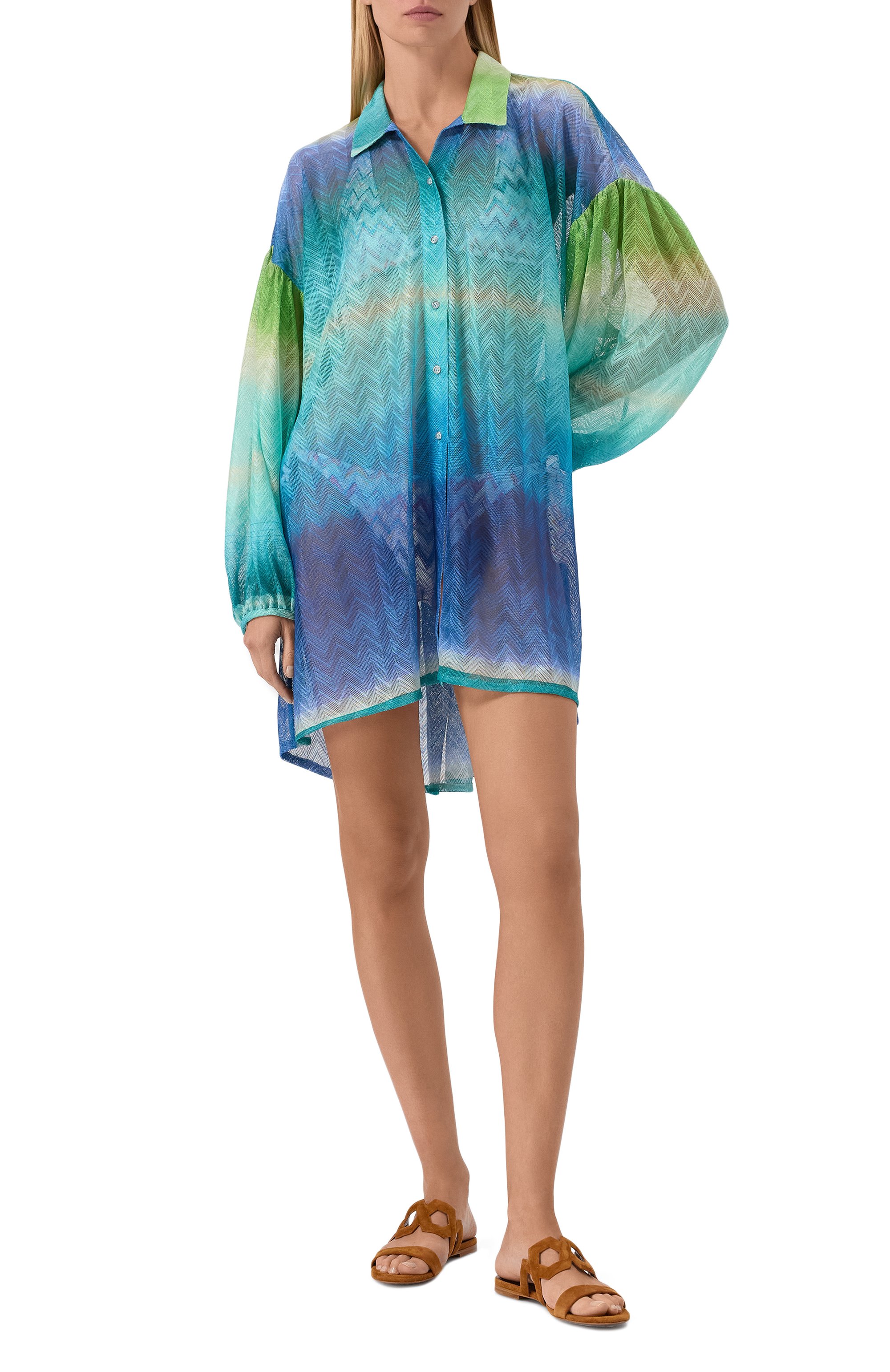 Туника MISSONI голубого цвета по цене 107500 руб., арт. MC24SK00/BR013X, фото 2 Туника MISSONI, арт. MC24SK00/BR013X, фото 2