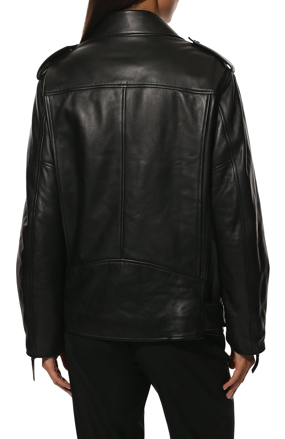 Кожаная куртка ALINE черного цвета по цене 115000 руб., арт. AL22FW030105, фото 4 Кожаная куртка ALINE, арт. AL22FW030105, фото 4