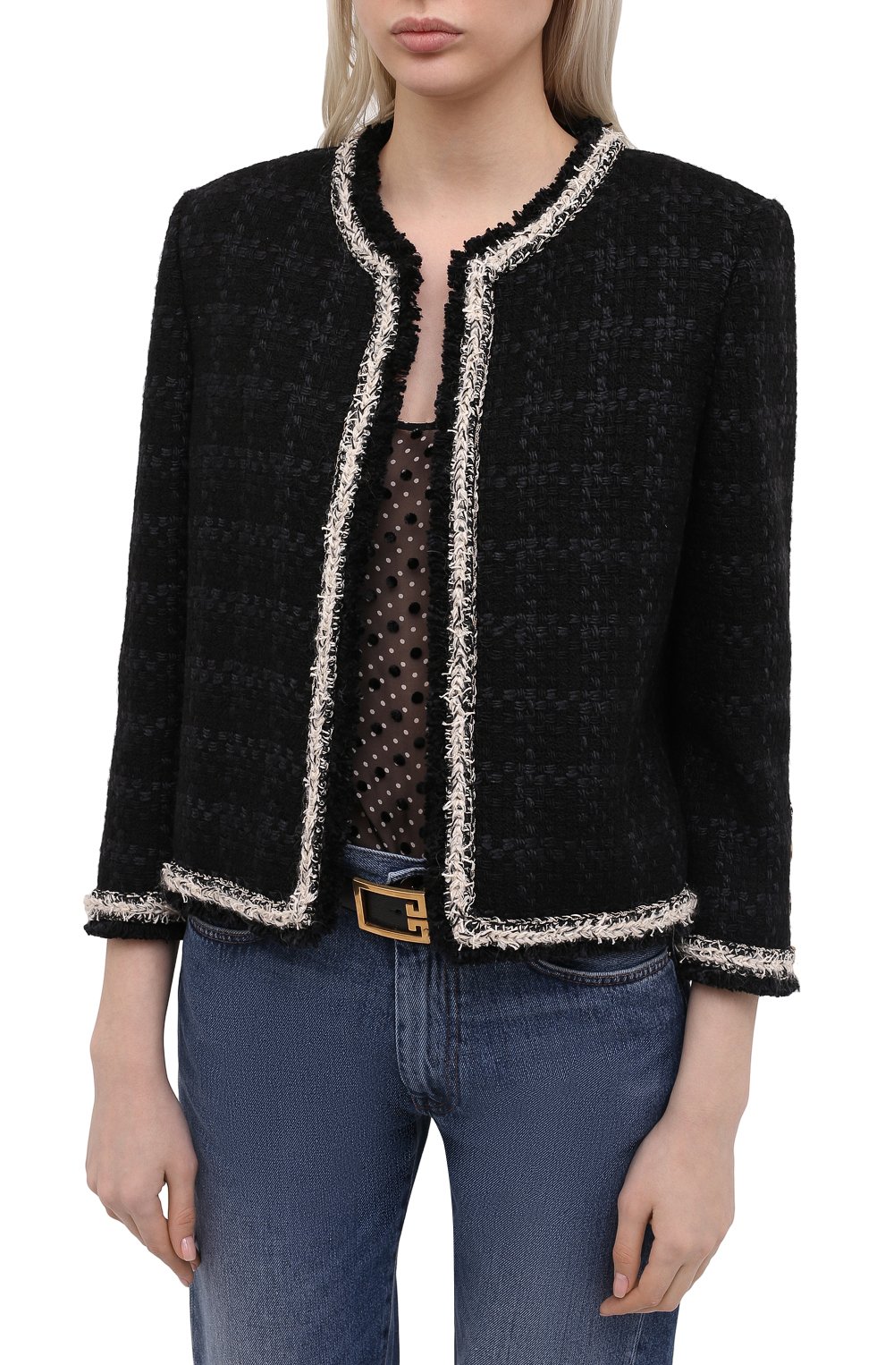 Жакет из шерсти и шелка SAINT LAURENT, арт. 653214/Y5C78, фото 3