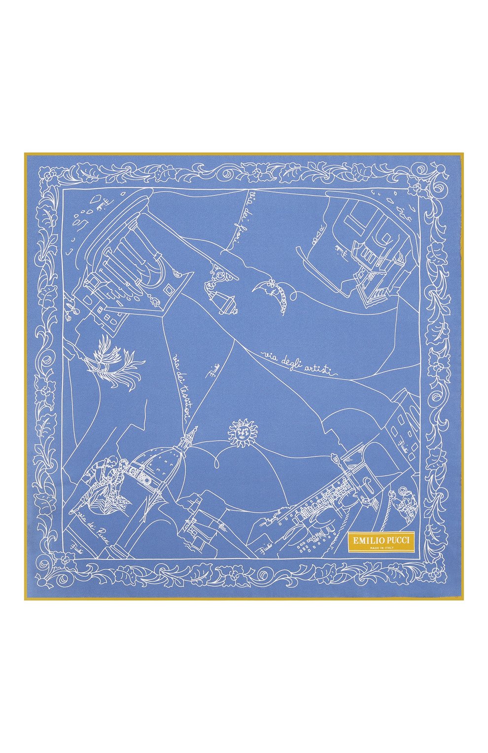 Шелковый платок EMILIO PUCCI светло-голубого цвета по цене 13400 руб., арт. 1EGB20/1ES20, фото 3 Шелковый платок EMILIO PUCCI, арт. 1EGB20/1ES20, фото 3