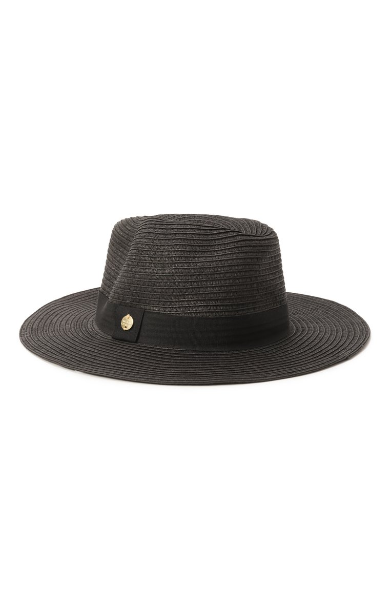 Женская шляпа fedora MELISSA ODABASH черного цвета, арт. FEDORA CR | Фото 3 (Нос: Не проставлено; Материал: Рафия)