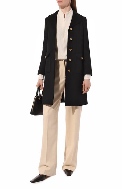 Шерстяное пальто GUCCI черного цвета по цене 285120 руб., арт. 494500 ZHW03, фото 2 Шерстяное пальто GUCCI, арт. 494500 ZHW03, фото 2