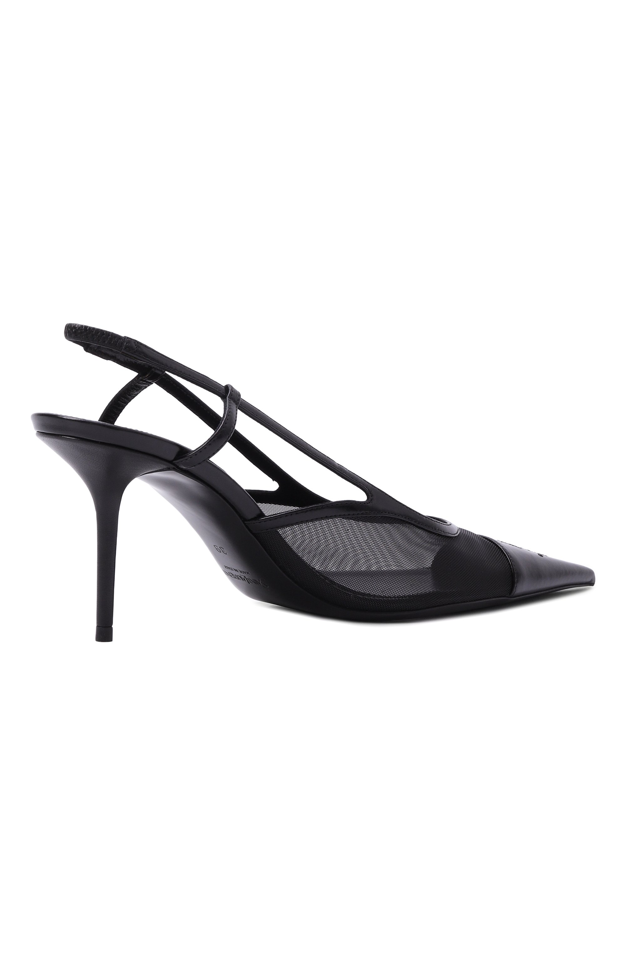 Комбинированные туфли renée 75 SAINT LAURENT черного цвета по цене 149000 руб., арт. 869662/AAGMC, фото 5 Комбинированные туфли renée 75 SAINT LAURENT, арт. 869662/AAGMC, фото 5