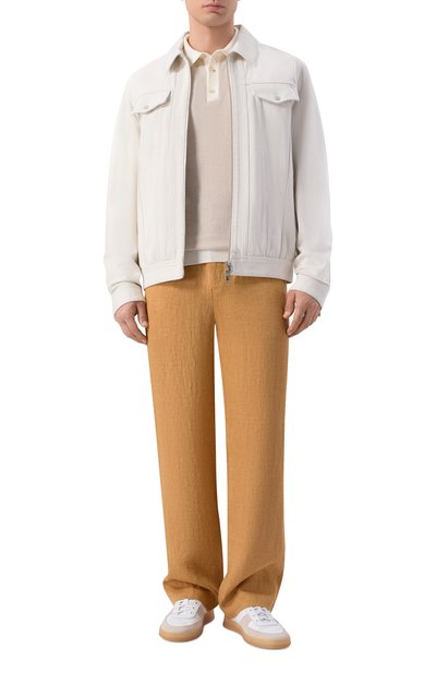 Поло из шелка и хлопка BOSS CAMEL, арт. 50560501, фото 2