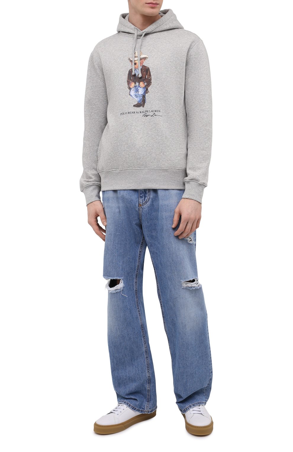 Худи POLO RALPH LAUREN серого цвета по цене 24450 руб., арт. 710858027, фото 2 Худи POLO RALPH LAUREN, арт. 710858027, фото 2