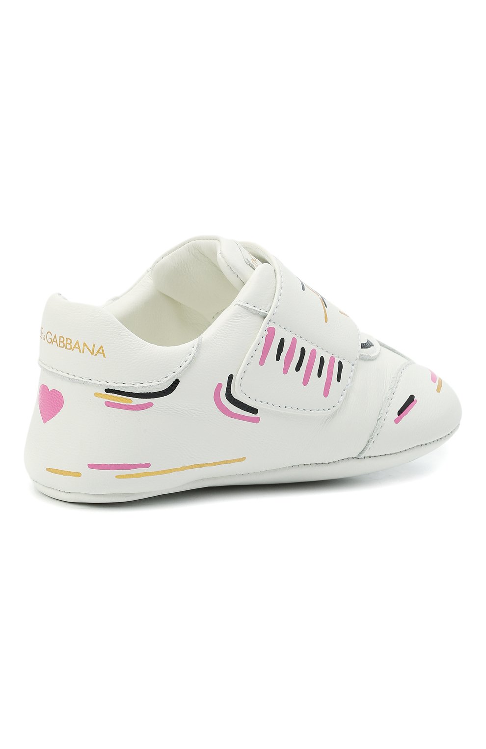 Кожаные кеды DOLCE & GABBANA белого цвета по цене 22100 руб., арт. DK0109/AW447, фото 3 Кожаные кеды DOLCE & GABBANA, арт. DK0109/AW447, фото 3