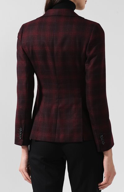 Приталенный кашемировый жакет в клетку KITON, арт. D23501K01R32, фото 4