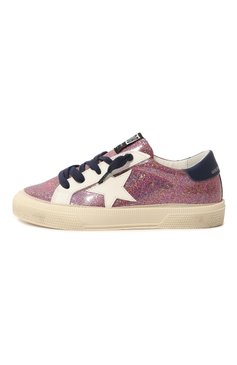 Детские кеды superstar GOLDEN GOOSE DELUXE BRAND розового цвета, арт. GYF00112.F003300 | Фото 2 (Материал внешний: Текстиль; Девочки Кросс-КТ: Обувь-низкие; Материал сплава: Проставлено; Нос: Не проставлено)