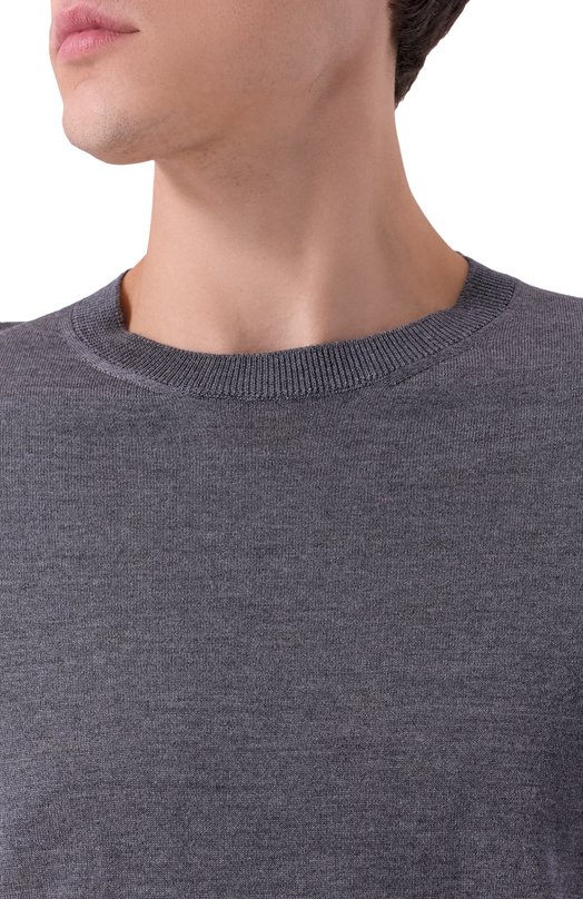 Джемпер из шерсти и шелка Andrea Campagna M5625-5300 Серый  M5625-5300 Фото 5