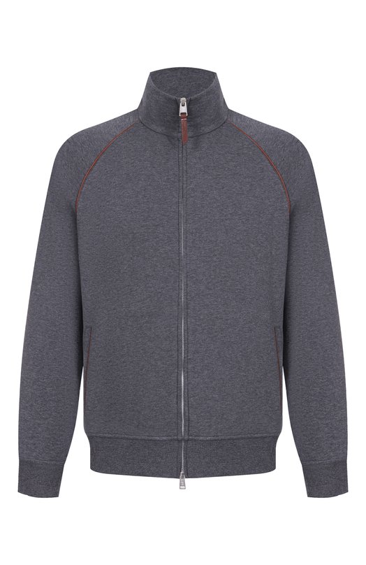 Хлопковая толстовка Brunello Cucinelli MW8639087G Серый MW8639087G