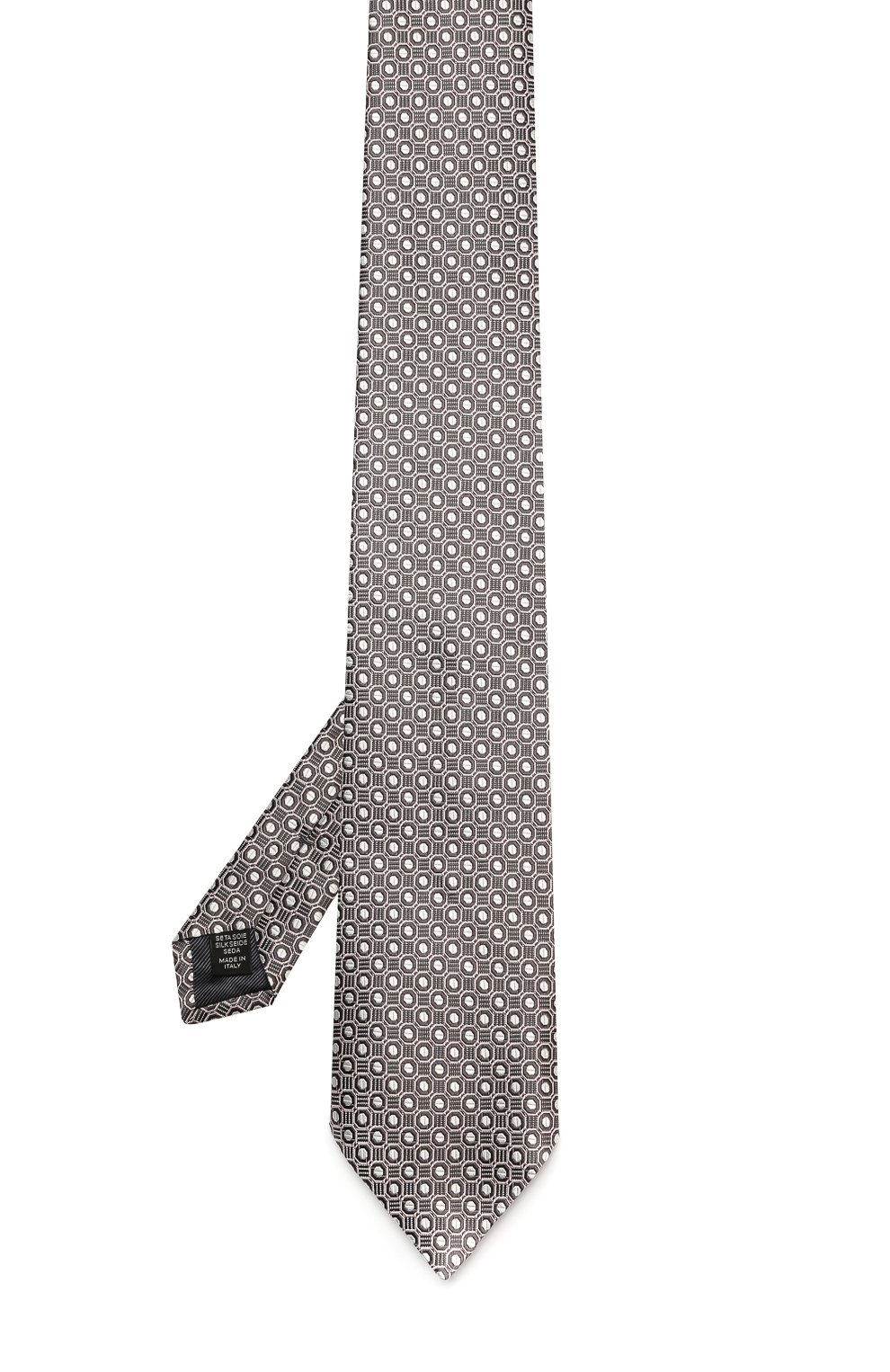 Шелковый галстук с узором ZEGNA коричневого цвета по цене 17950 руб., арт. Z9E561XW, фото 2 Шелковый галстук с узором ZEGNA, арт. Z9E561XW, фото 2