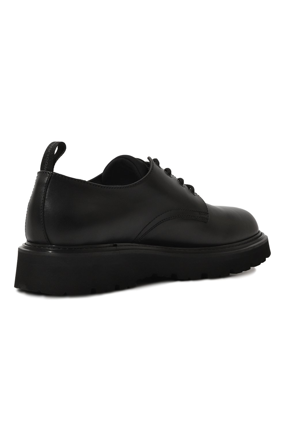 Кожаные дерби WOOLRICH черного цвета по цене 39950 руб., арт. WFM232.070.1110, фото 5 Кожаные дерби WOOLRICH, арт. WFM232.070.1110, фото 5