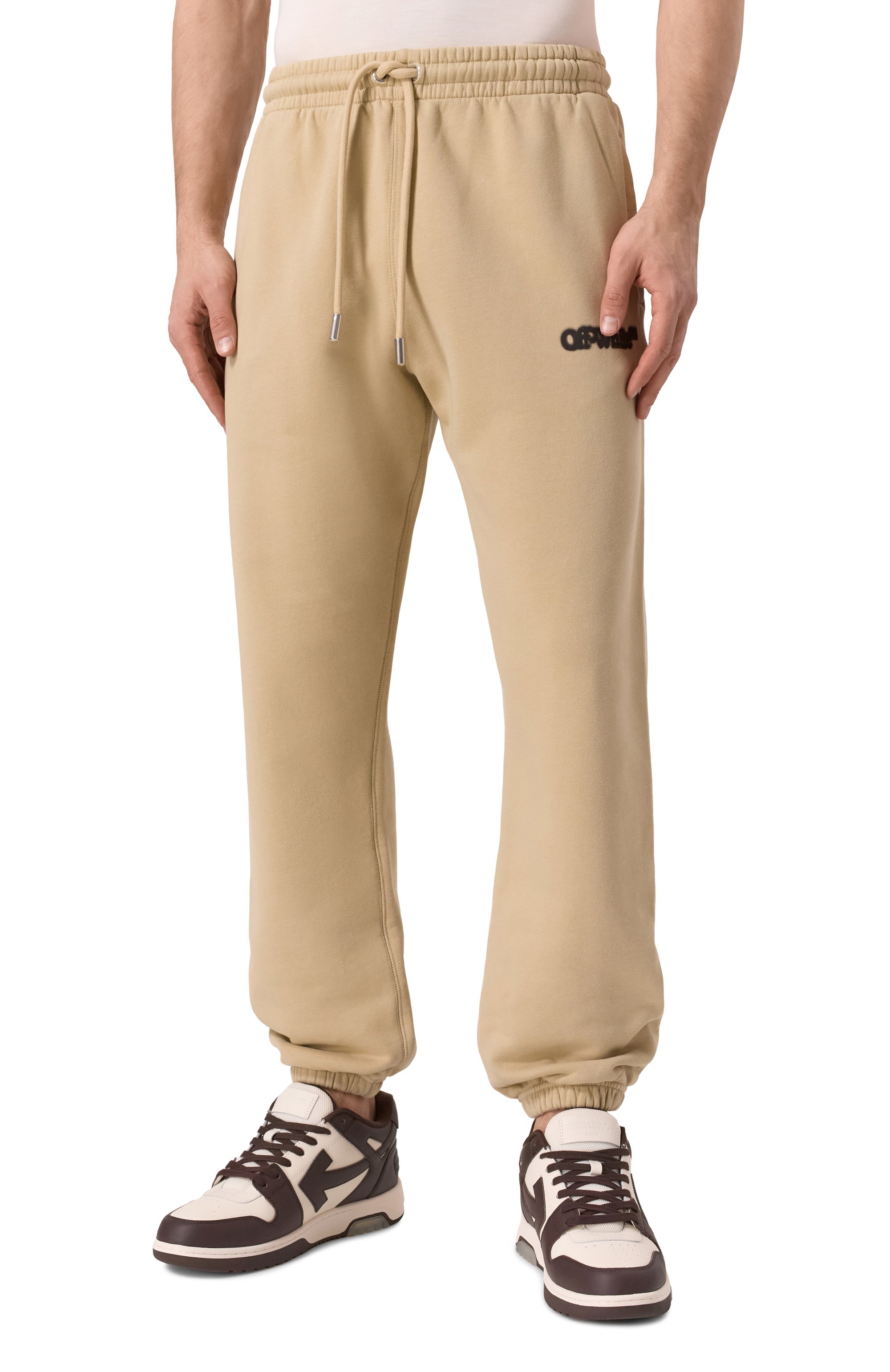 Хлопковые джоггеры OFF-WHITE, арт. 0MCH057S25FLE001, фото 3