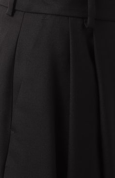 Женские шерстяные брюки NINA RICCI черного цвета, арт. 25PCPA002/WV0322 | Фото 6 (Длина (брюки, джинсы): Стандартные; Материал внешний: Шерсть; Женское Кросс-КТ: Брюки-одежда; Стили: Кэжуэл; Силуэт Ж (брюки и джинсы): Широкие; Автоматизация состава: Проставлено; Автоматизация ТО: Проставлено)