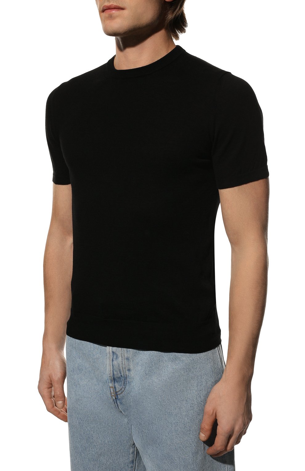 Хлопковый джемпер IL BORGO CASHMERE черного цвета по цене 34350 руб., арт. 55-854M0DG0, фото 3 Хлопковый джемпер IL BORGO CASHMERE, арт. 55-854M0DG0, фото 3