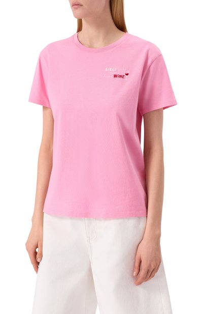 Хлопковая футболка MC2 SAINT BARTH розового цвета по цене 10450 руб., арт. STBW EMILIE/06015H, фото 3 Хлопковая футболка MC2 SAINT BARTH, арт. STBW EMILIE/06015H, фото 3