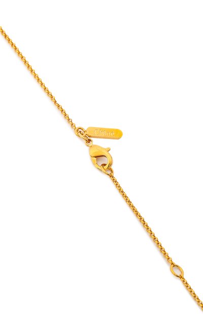 Кулон с цепочкой feminities CHLOÉ золотого цвета по цене 43550 руб., арт. CHC19SF076CB7, фото 3 Кулон с цепочкой feminities CHLOÉ, арт. CHC19SF076CB7, фото 3