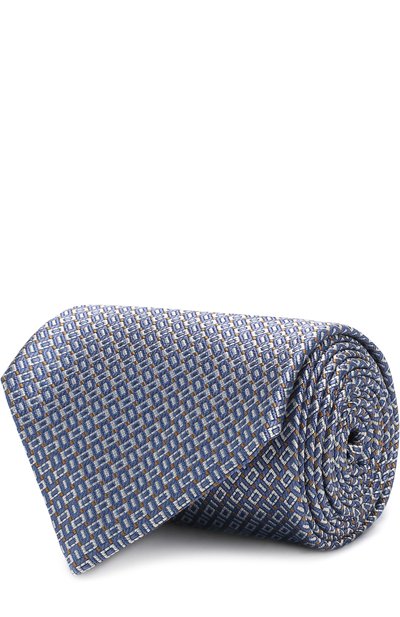 Мужской шелковый галстук с узором BRIONI, арт. 062H00/P7449