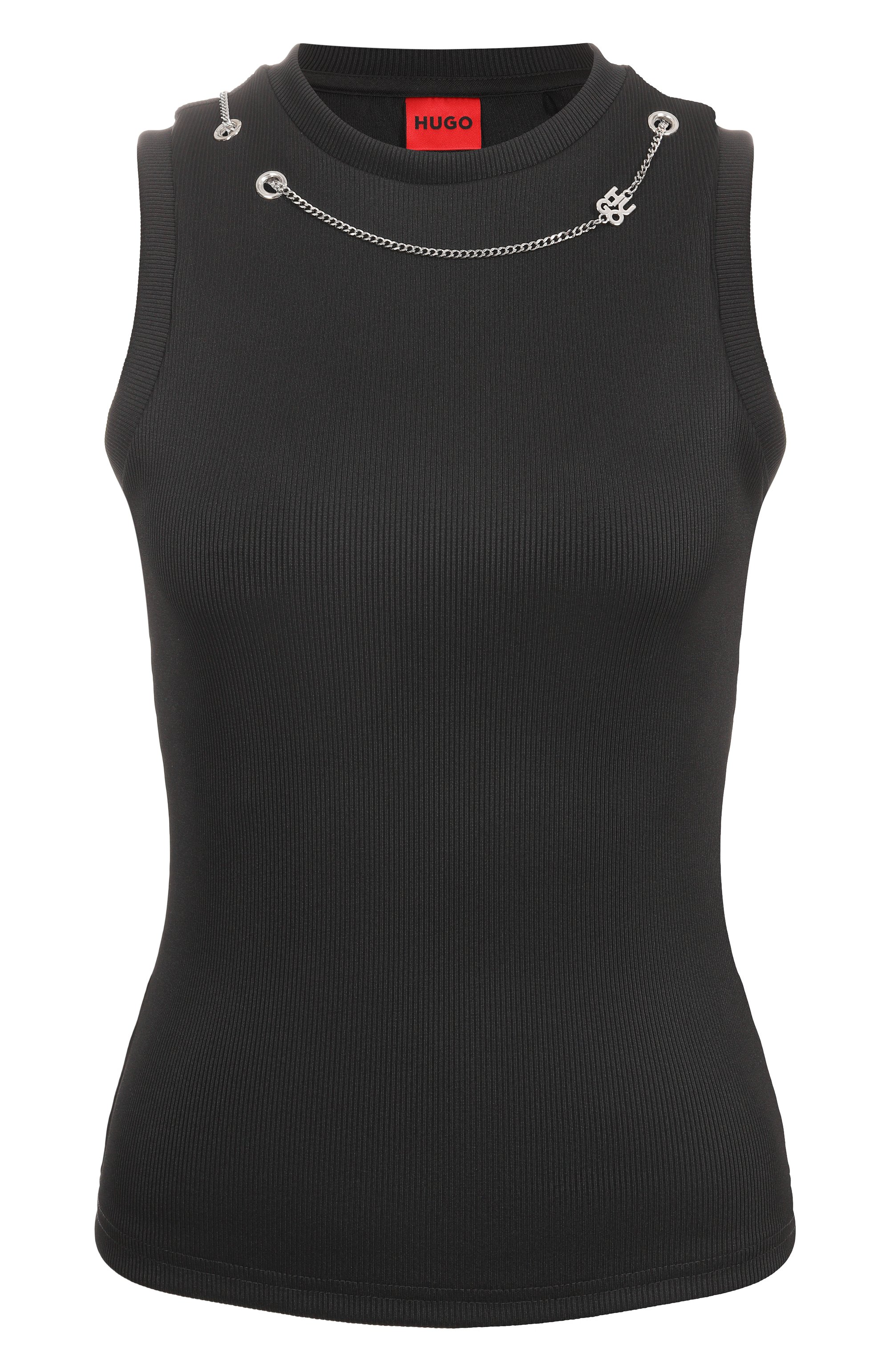 Топ HUGO черного цвета по цене 11950 руб., арт. 50534050, фото 1 Топ HUGO, арт. 50534050, фото 1