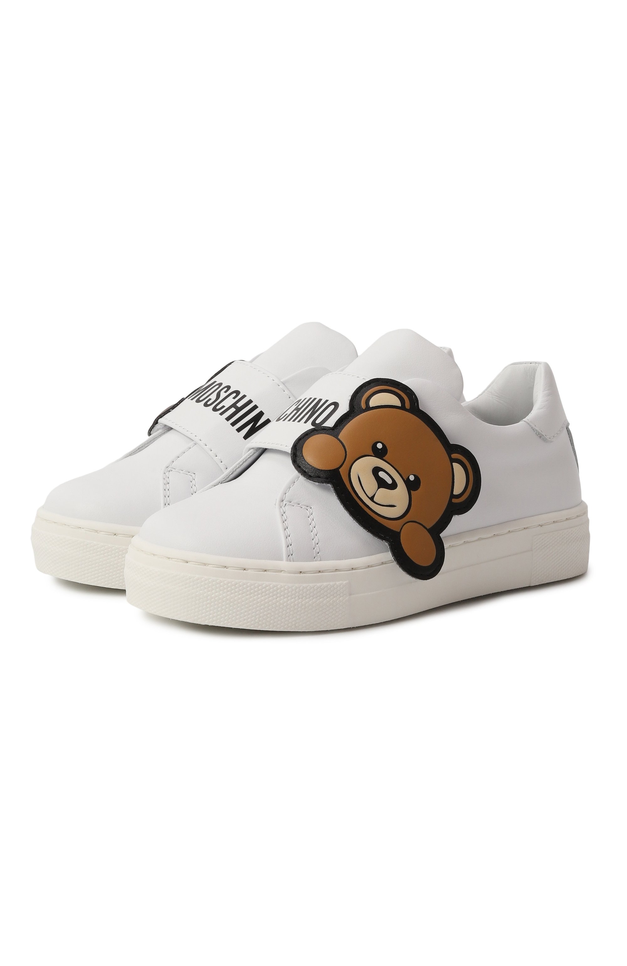 Кожаные кеды MOSCHINO, арт. 80587/VAR1/28-35, фото 1