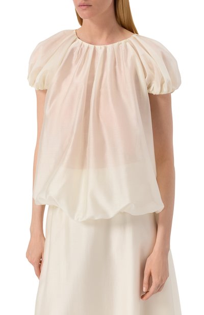 Блузка SEVEN LAB кремового цвета по цене 15960 руб., арт. SBY.14.110.543, фото 3 Блузка SEVEN LAB, арт. SBY.14.110.543, фото 3