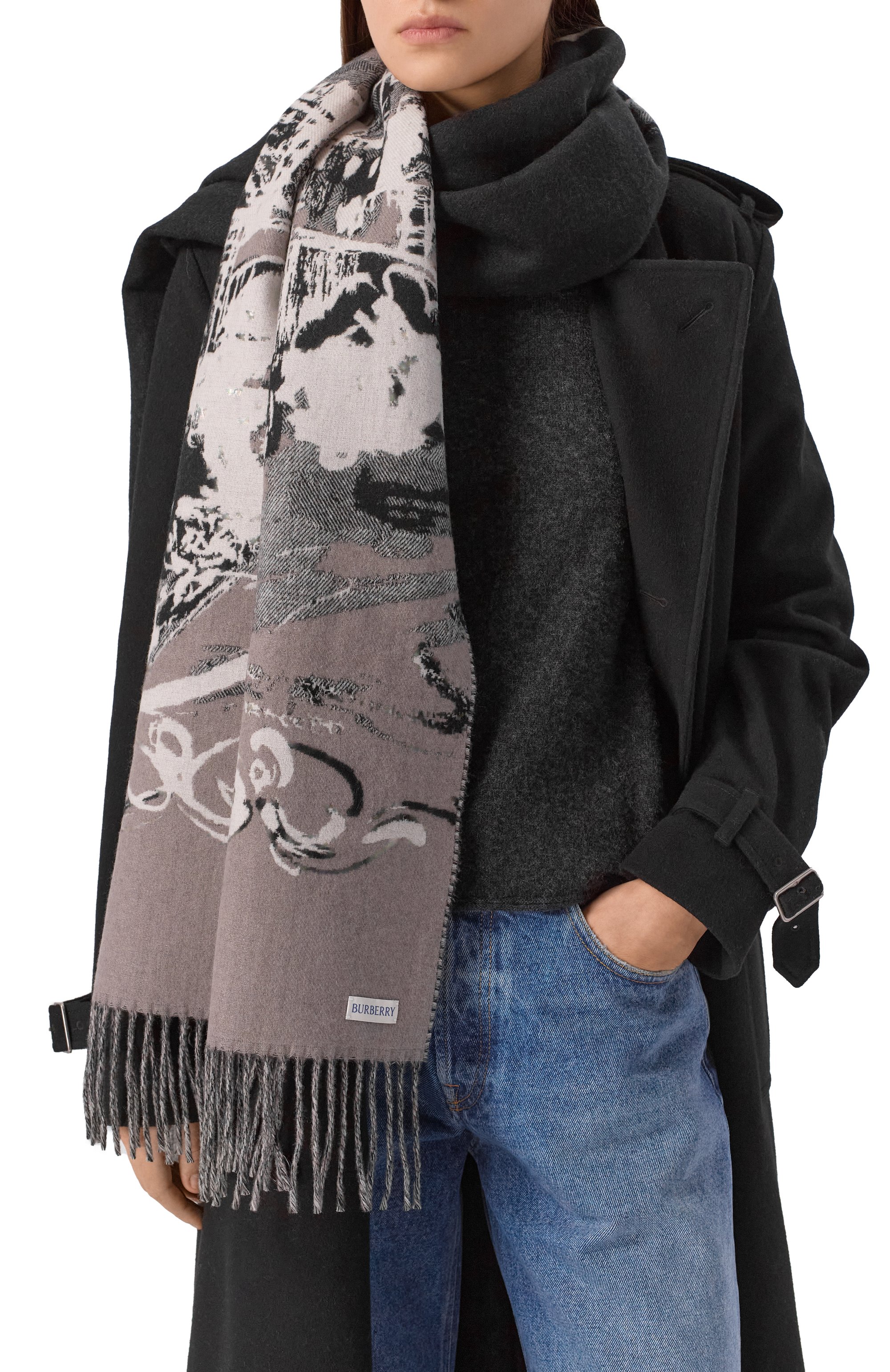 Кашемировый шарф BURBERRY, арт. 8110148, фото 3