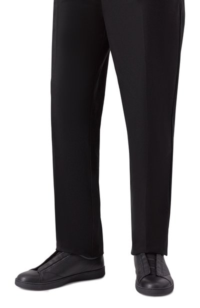 Кожаные кеды retro crest BALLY черного цвета по цене 55200 руб., арт. MSK0F8/VT029, фото 3 Кожаные кеды retro crest BALLY, арт. MSK0F8/VT029, фото 3