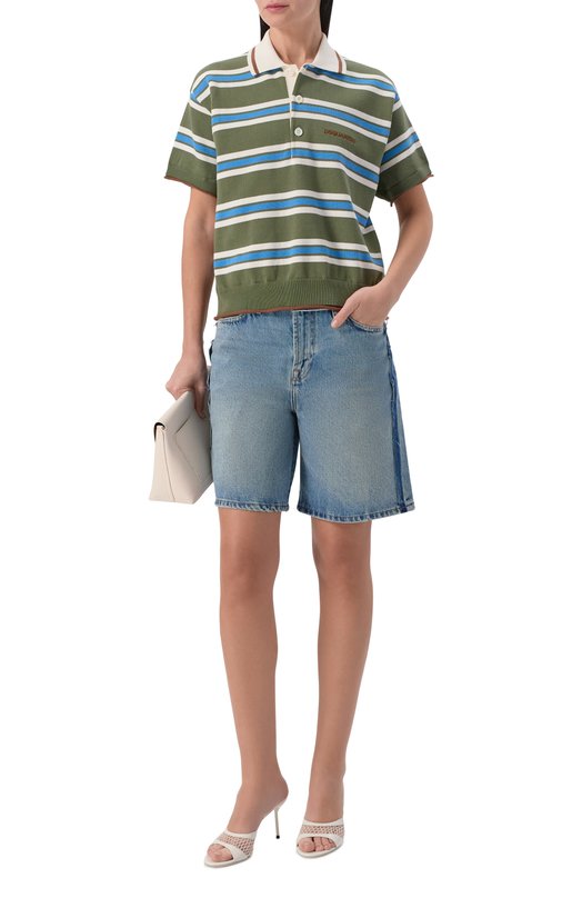 Хлопковое поло Dsquared2 S75HA1410/D13195 Зелёный  S75HA1410/D13195 Фото 2