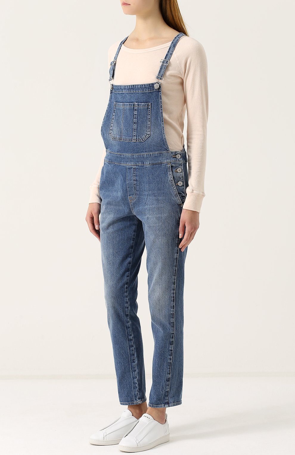 Джисновый комбинезон с потертостями 7 FOR ALL MANKIND, арт. SCRK730CI, фото 3