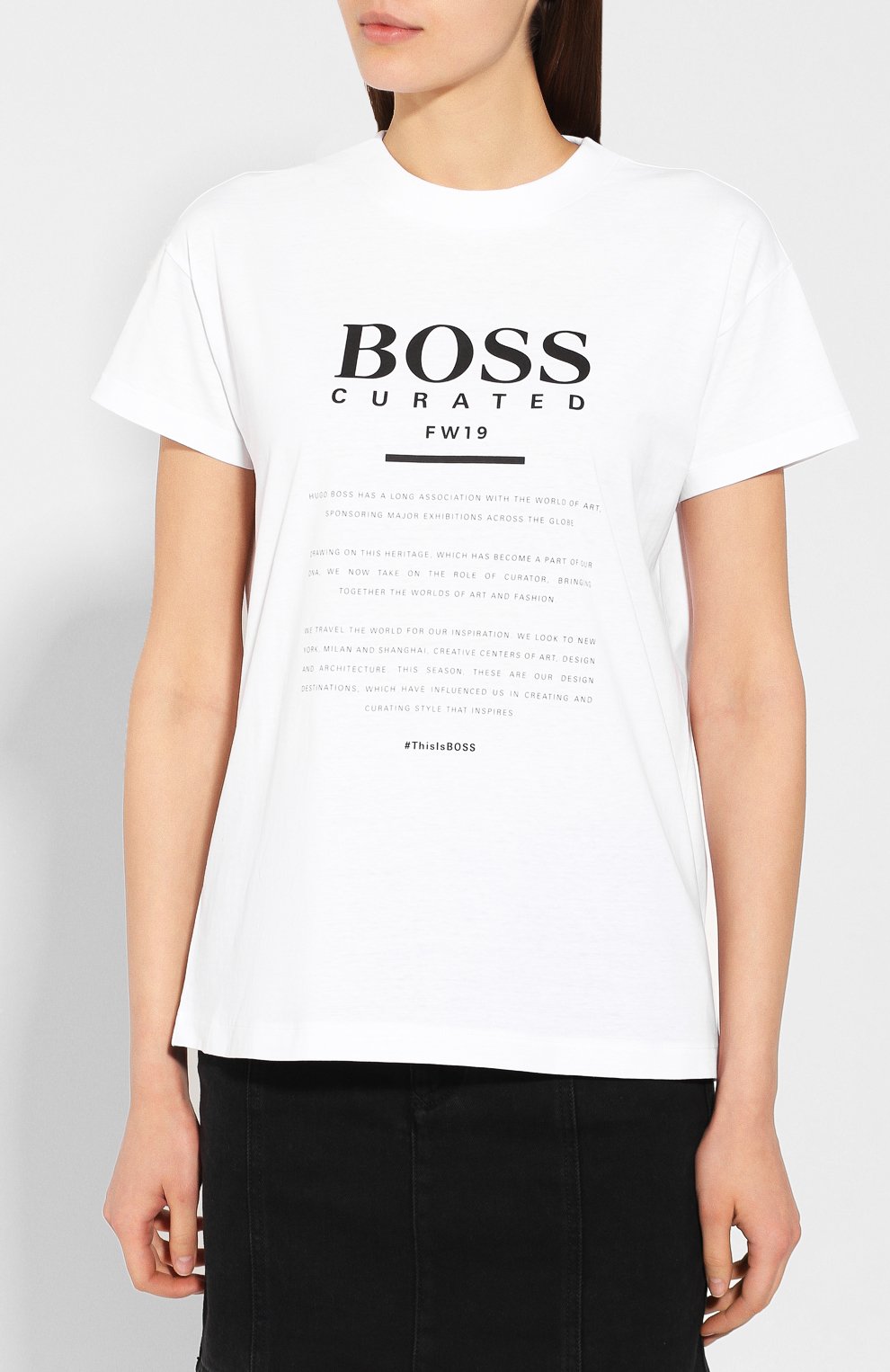 Хлопковая футболка BOSS белого цвета по цене 6000 руб., арт. 50416771, фото 3 Хлопковая футболка BOSS, арт. 50416771, фото 3
