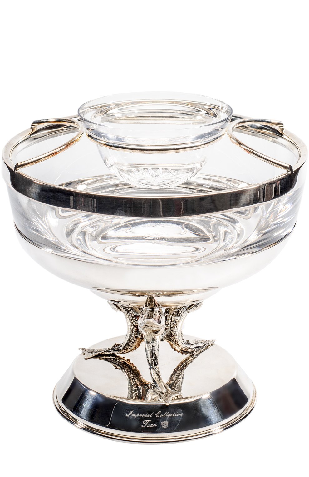 Икорница silver collection TSAR прозрачного цвета по цене 479500 руб., арт. 168448, фото 1 Икорница silver collection TSAR, арт. 168448, фото 1