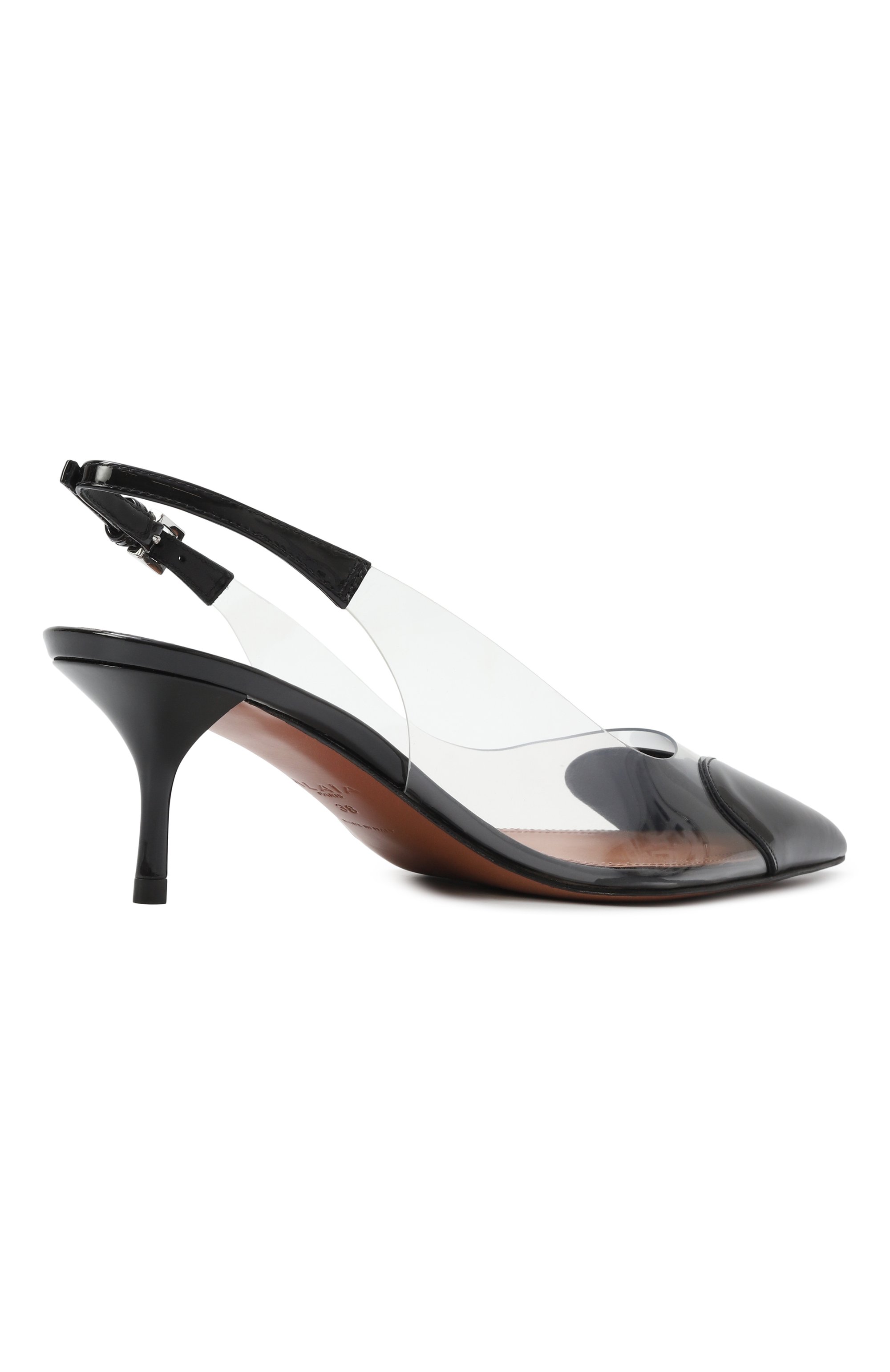 Комбинированные туфли ALAIA черного цвета по цене 125500 руб., арт. AA3E057CK150, фото 5 Комбинированные туфли ALAIA, арт. AA3E057CK150, фото 5