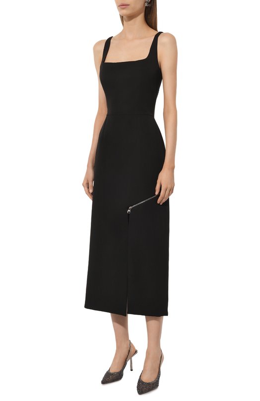 Шерстяное платье Alexander McQueen 757633/QJAAC Чёрный  757633/QJAAC Фото 3