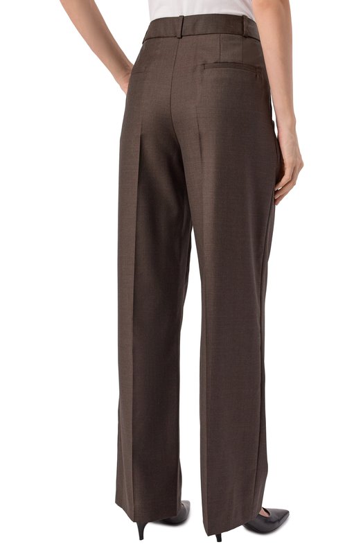 Шерстяные брюки Loulou de Saison SBIRU LDS Коричневый  SBIRU LDS Фото 4